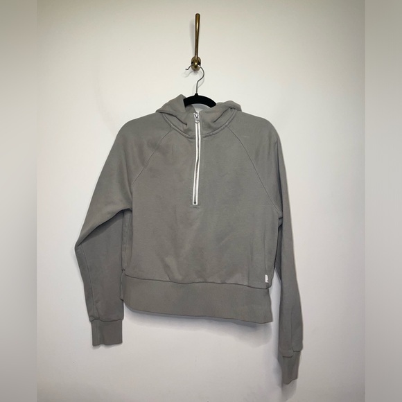 Vuori Restore Half Zip Hoodie in Wood Ash - Picture 5 of 8